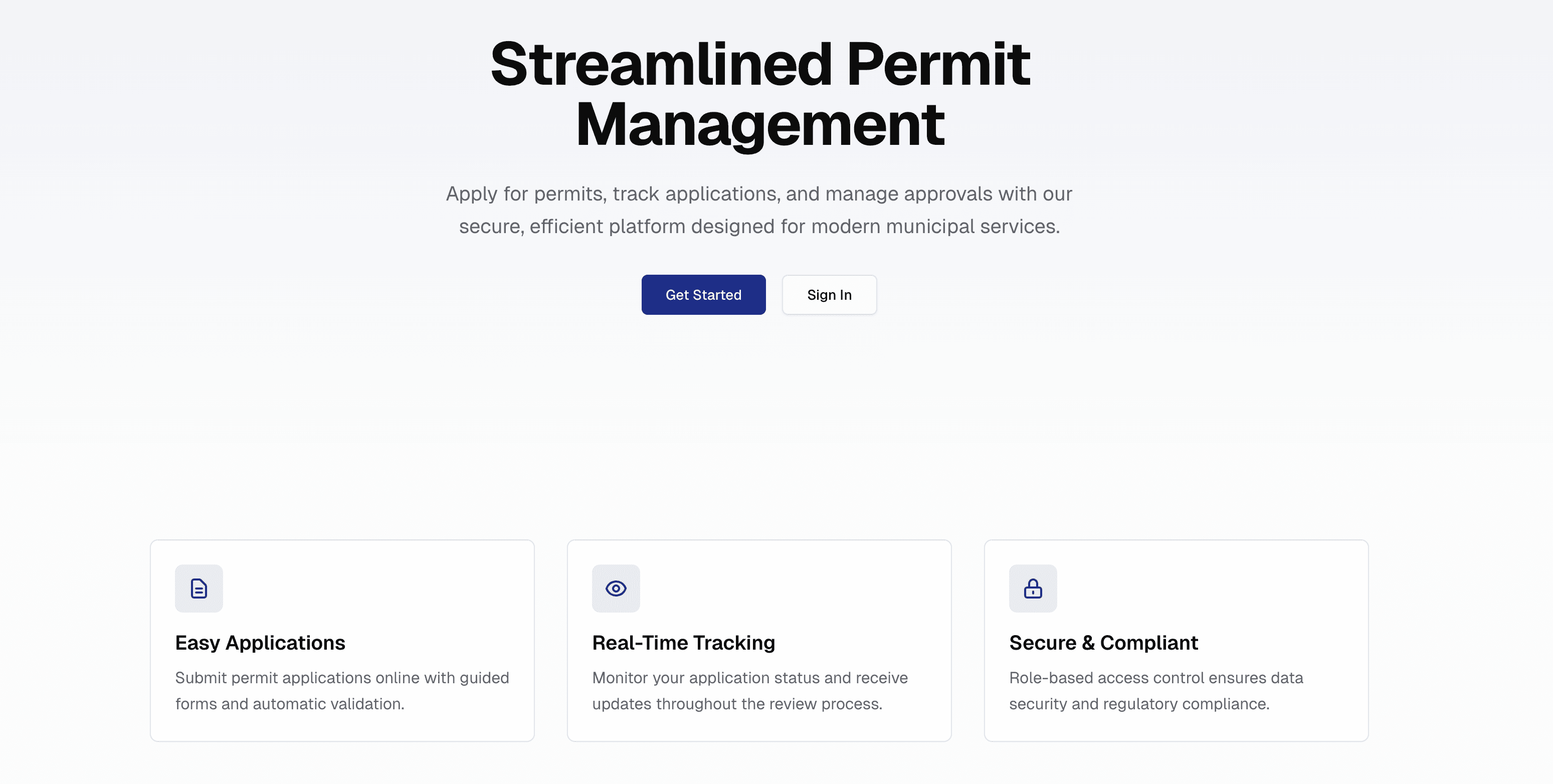 Permit Processing Application